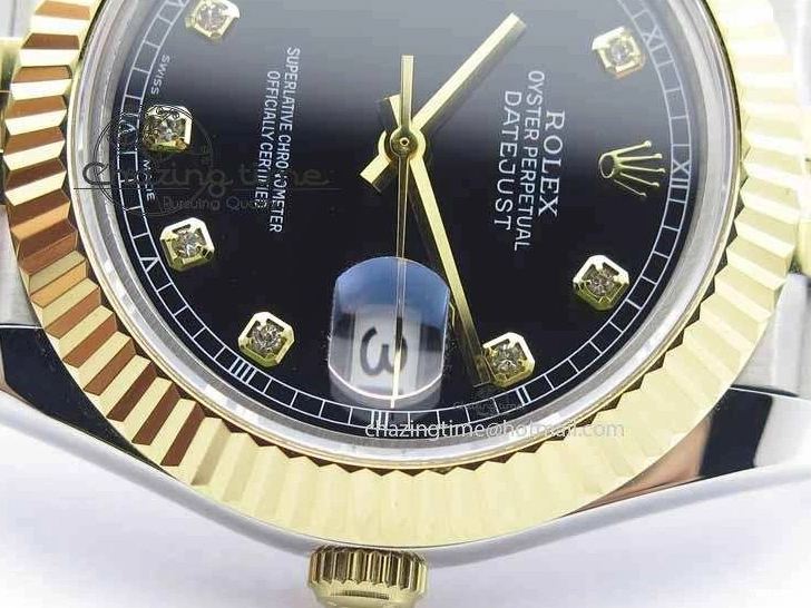 Dial Bracelet Maker Diam Jubilee Best On Edition BP YG DateJust Black 41mm SS II A2813 0510